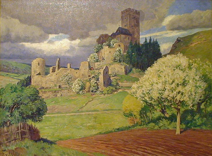 Burg Kerpen – Gemälde von Fritz von Wille